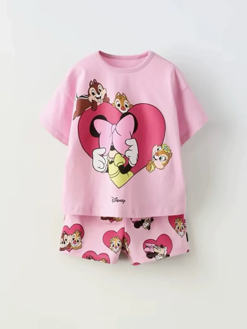 ZARA KIDS- Disney Minnie Mouse & Chip ‘n’ Dale Short Sleeve Set